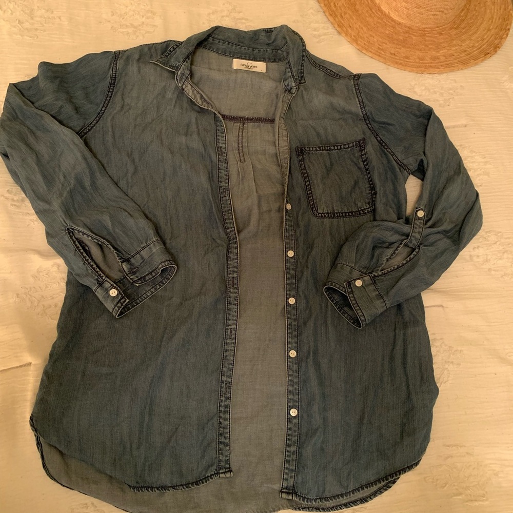 Carly Jean Denim Button-Up Shirt
